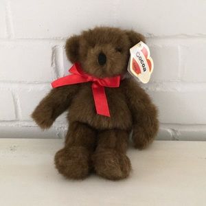 Rare Classic 1995 Ganz Brown Furry Stuffed Bear 12”